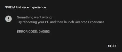 [Guide ultime] Réparer Geforce Experience Error Code 0x0003
